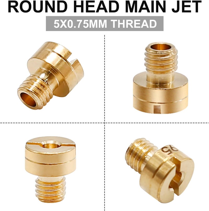SYOWADA طقم استبدال فوهة الكربوراتور الرئيسي 15 قطعة لمكربن ميكوني VM22 VM24 VM26 المستخدم في دراجة نارية بمحرك 125cc 150cc 200cc 250cc (15 قطعة) - Image 3